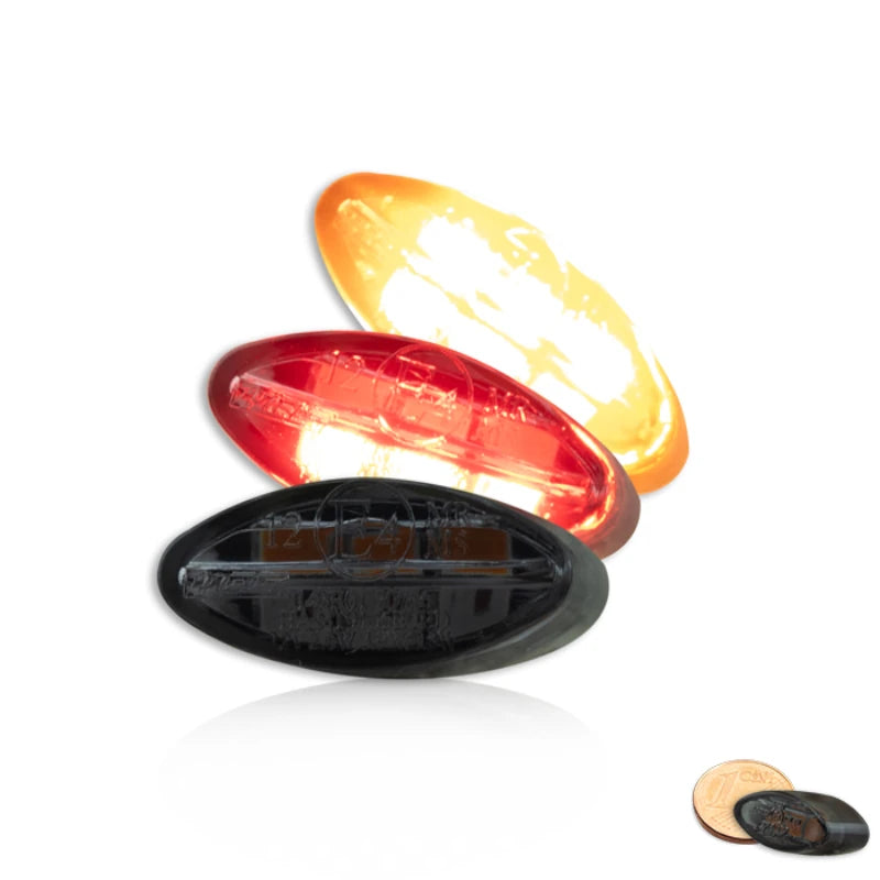 LED-Einbaublinker mit Rück- & Bremslicht Progress-Line Cateye 3in1, E-geprüft