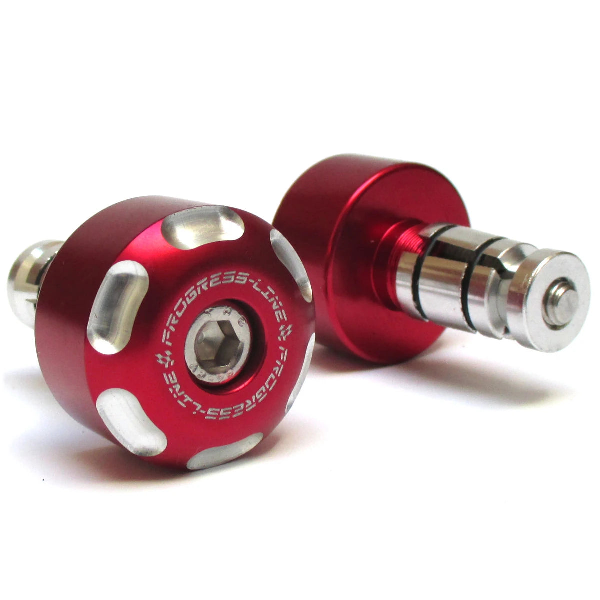 Lenkergewichte LOGO, Rot, Klemmbereich 14-19 mm