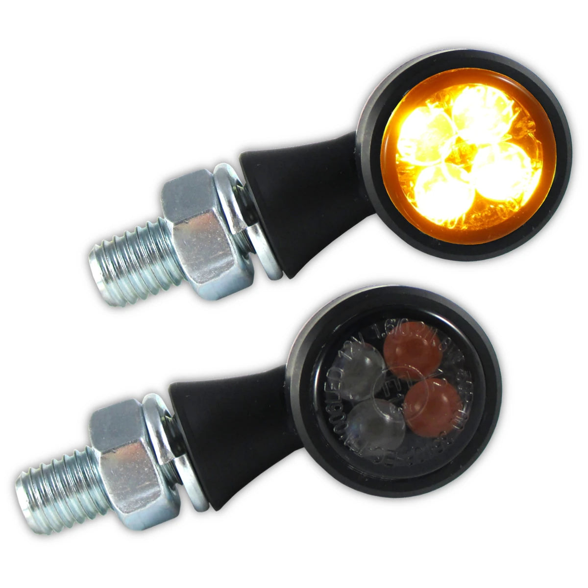 LED-Blinker Paar Progress-Line Zero, Schwarz, Getönt, M8, E-geprüft, 12V/11W