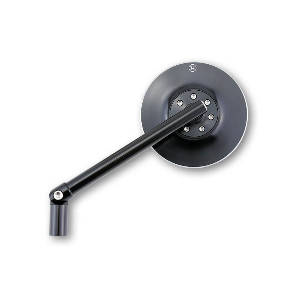 Lenkerspiegel HIGHSIDER CONERO, schwarz, E-geprüft, M10 Gewinde