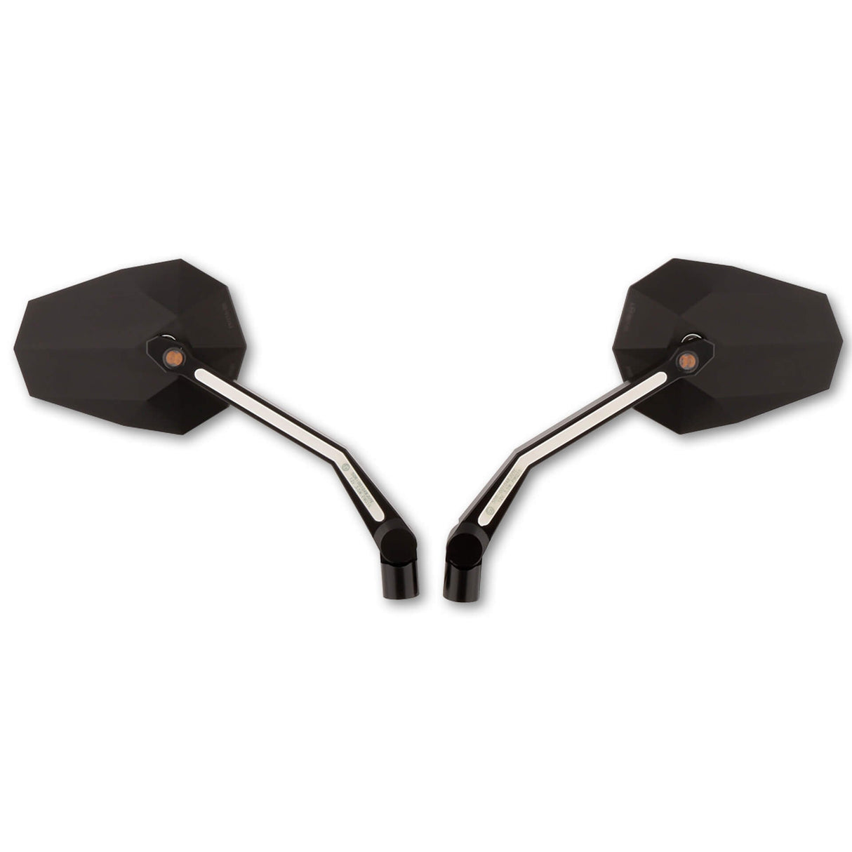 Lenkerspiegel Paar HIGHSIDER STEALTH-X4 mit Blinker & Positionslicht, E-geprüft, M10 Gewinde