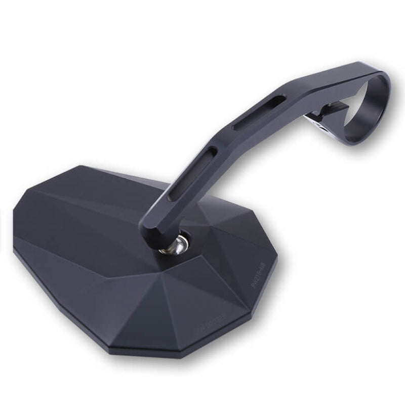 Lenkerendenspiegel HIGHSIDER STEALTH-X6 lang, schwarz, Aufnahme Ø 30 x B 12 mm