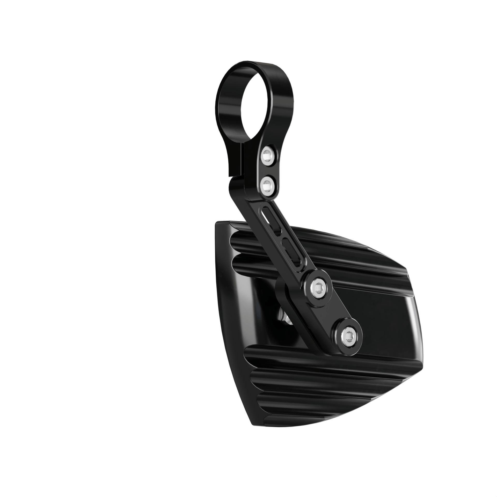 Lenkerendenspiegel Paar HIGHSIDER WAVE, schwarz, Aufnahme Ø 30 x B 12 mm