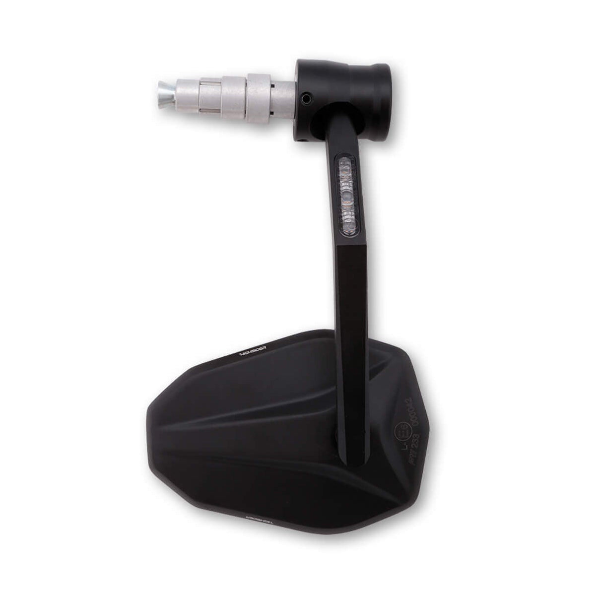 Lenkerendenspiegel HIGHSIDER VICTORY RIM mit LED Blinker & Positionslicht, Klemmbereich 12-22 mm