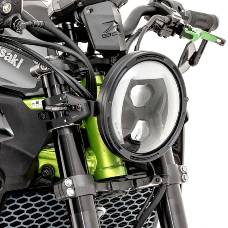 LED Hauptscheinwerfer Highsider Pro Frame-R1 Typ 8 schwarz Ø 200 mm seitlich