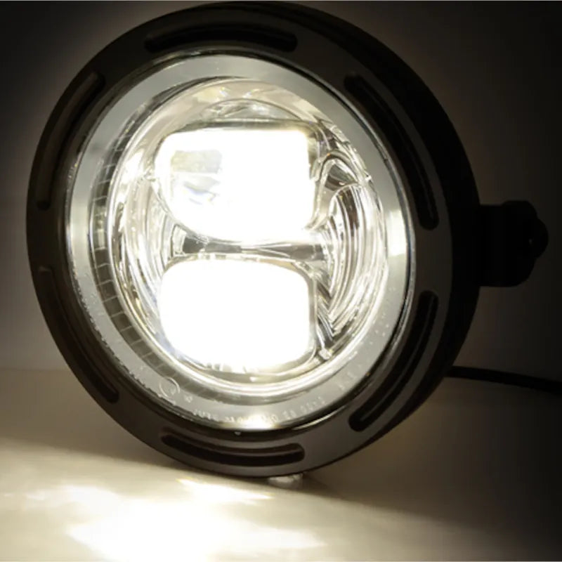 LED-Scheinwerfer 5 3/4 Zoll Highsider Pro Frame-R2 Typ 7, Mattschwarz, Seitlich