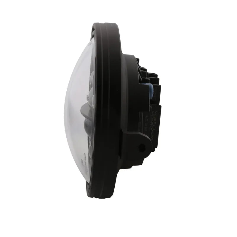 LED-Scheinwerfer 7 Zoll Highsider Pro Frame-R1 Typ 11, Mattschwarz, Seitlich