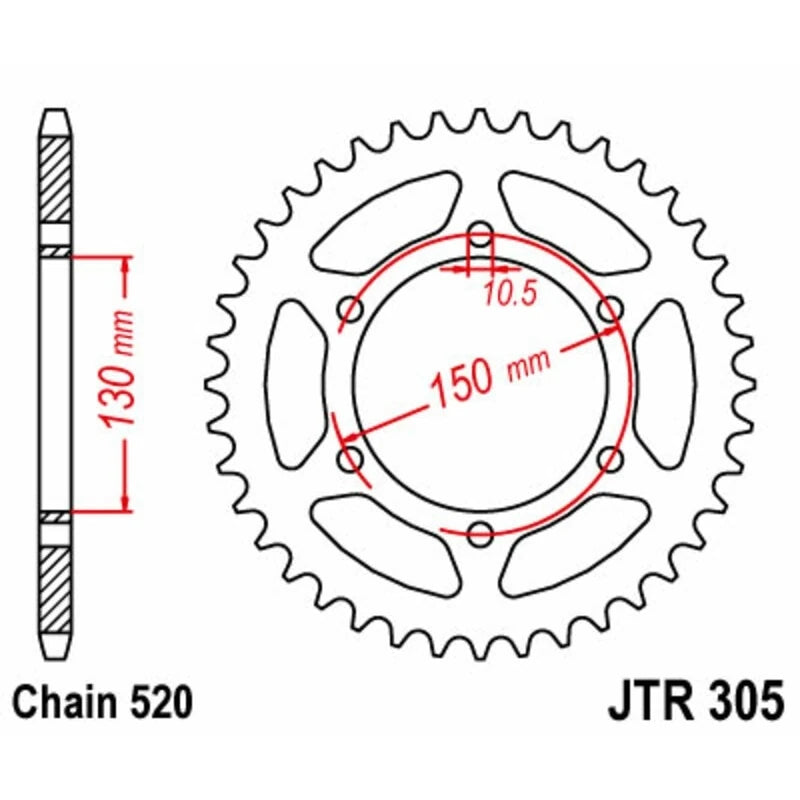 Kettenkit Stahl EK-Chain 520 SRX2 110/15/46 – Honda NX 650 Dominator 1996-1999