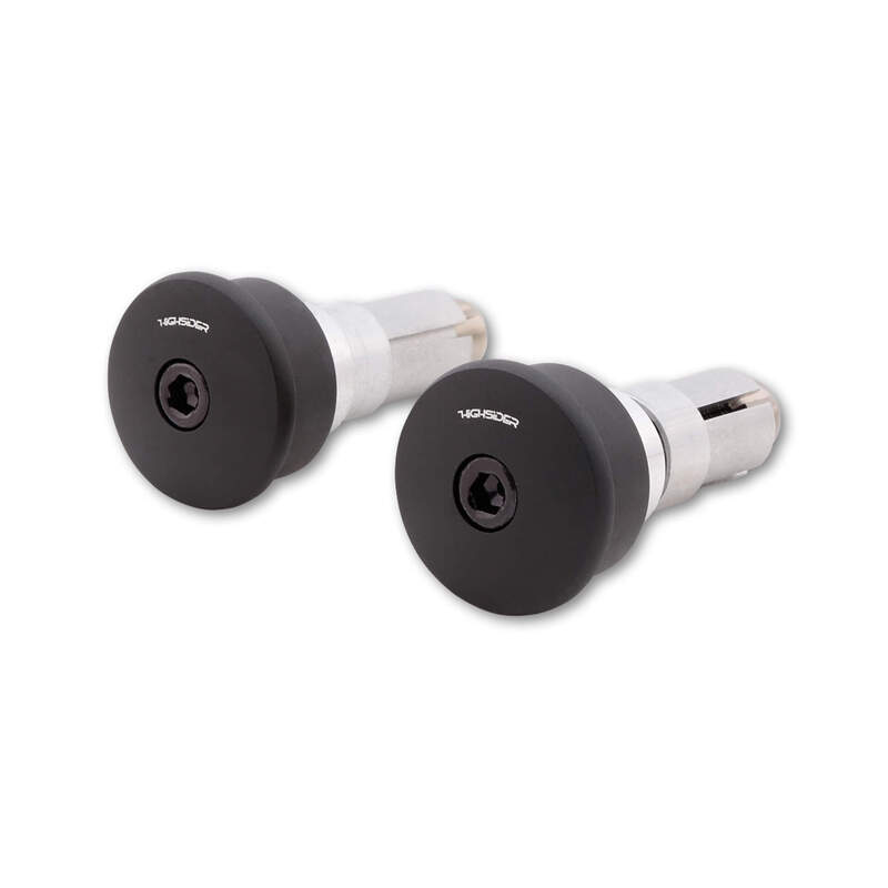 Lenkergewichte mit Spiegelaufnahme Highsider Pro Curve-Blast, Mattschwarz