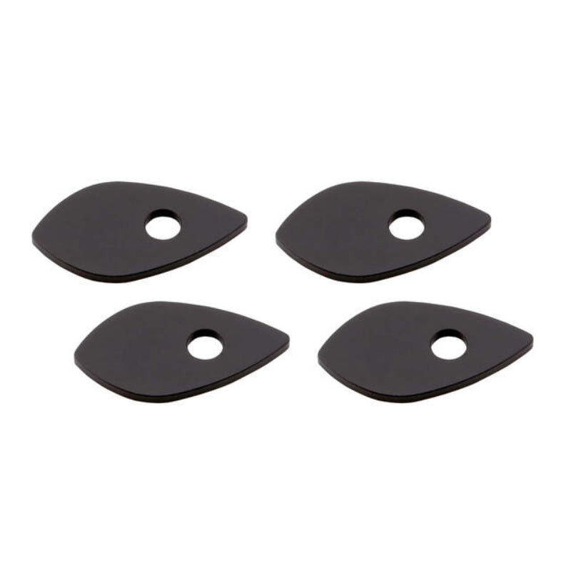 Blinker Montageplatten Highsider Smart schwarz, Alu, 51x28 mm, Ø 8 mm, für Honda