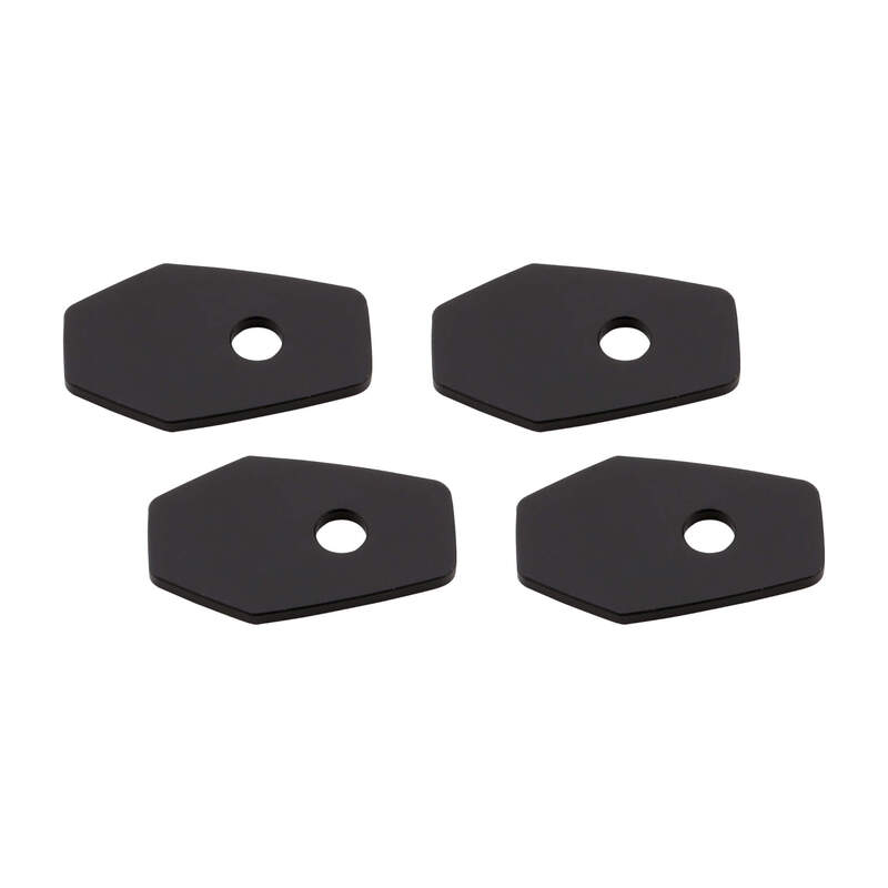 Blinker Montageplatten Highsider Smart schwarz, Alu, 51x33 mm, Ø 8 mm, für Suzuki