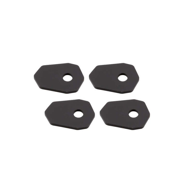 Blinker Montageplatten Highsider Smart schwarz, Alu, 43x31 mm, Ø 8 mm, Suzuki