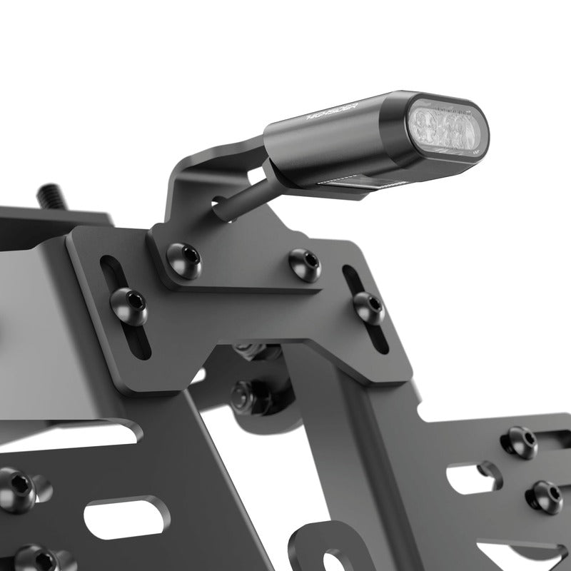 LED-Rücklicht Highsider Pro Split-RS mit Kennzeichenleuchte, Schwarz, Glas Klar