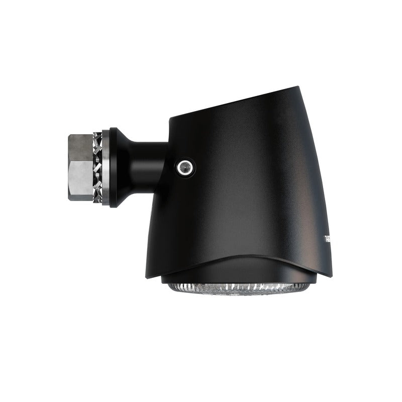 LED-Rücklicht Highsider Pro Akron-X, Mattschwarz, Glas Klar, E-geprüft, Ø 39 mm