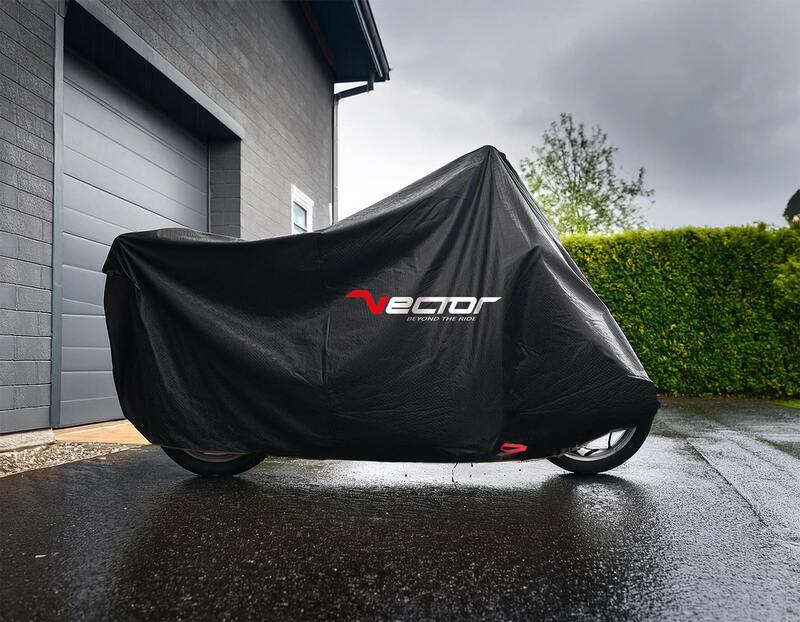 Abdeckplane VECTOR außen für Motorräder mit Topcase & Scheibe