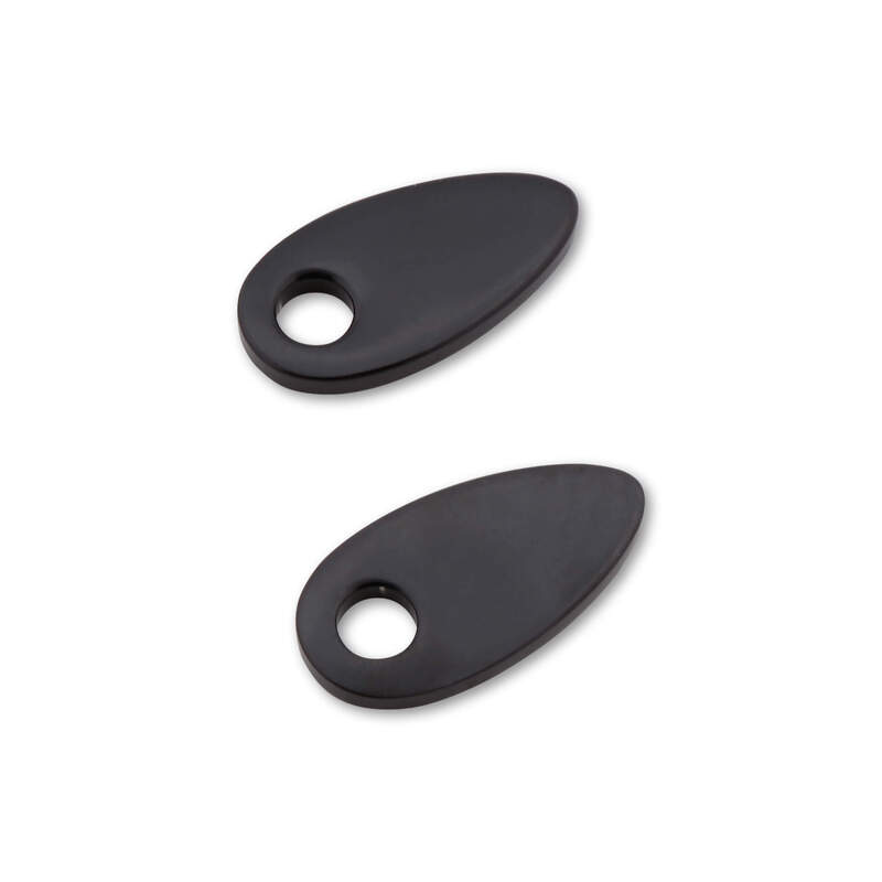 Blinker Montageplatten Highsider Smart schwarz, Alu, 41x21 mm, Ø 8 mm, für HD