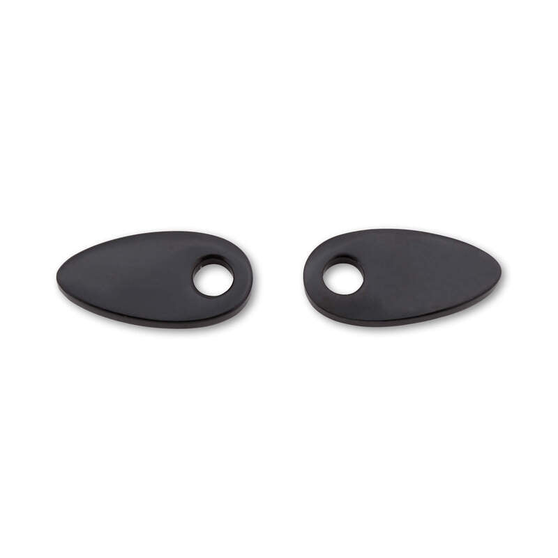 Blinker Montageplatten Highsider Smart schwarz, Alu, 41x21 mm, Ø 8 mm, für HD