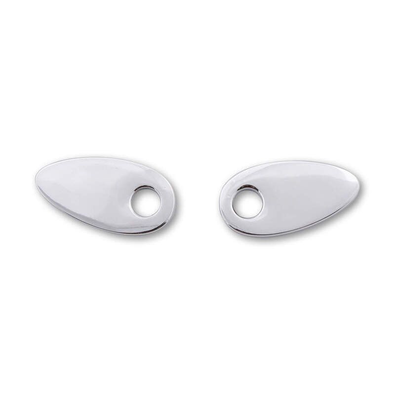 Blinker Montageplatten Highsider Smart chrom, Alu, 41x21 mm, Ø 8 mm, für HD