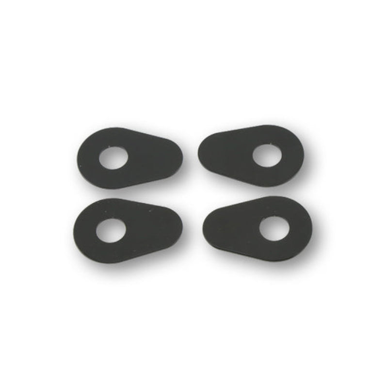 Blinker Montageplatten Highsider Smart schwarz, Alu, 39x27 mm, Ø 10 mm, Yamaha