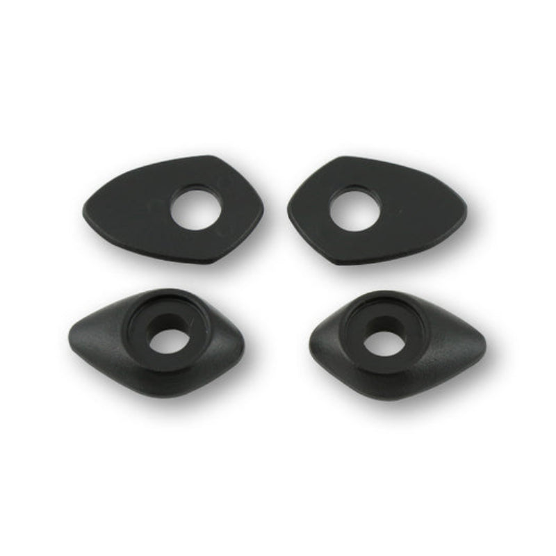 Blinker Montageplatten Highsider Smart schwarz, ABS, 36x25 mm, Ø 10 mm, Ducati
