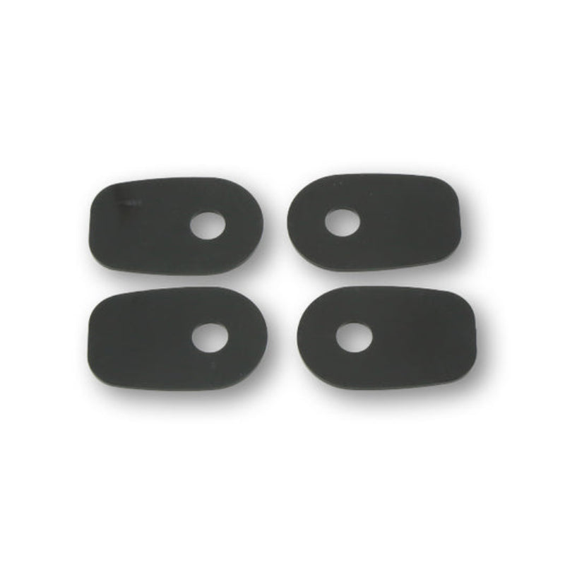 Blinker Montageplatten Highsider Smart schwarz, ABS, 51x33 mm, für Kawasaki