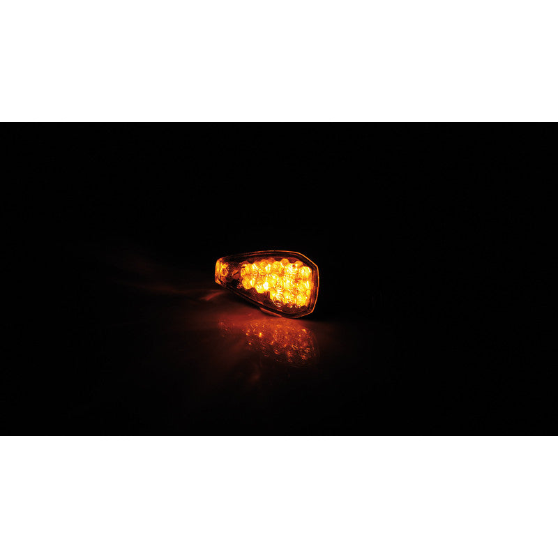 LED Blinker HIGHSIDER Smart Peak kurz, Schwarz, Klar, E-geprüft