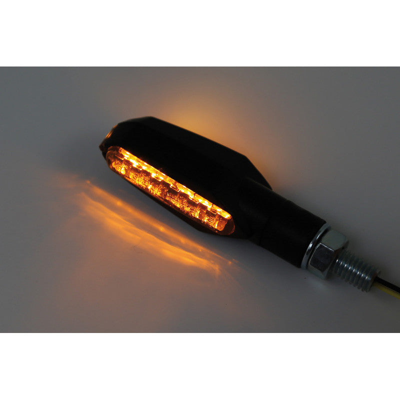LED Blinker HIGHSIDER Smart Multiface, Schwarz, Getönt, E-geprüft