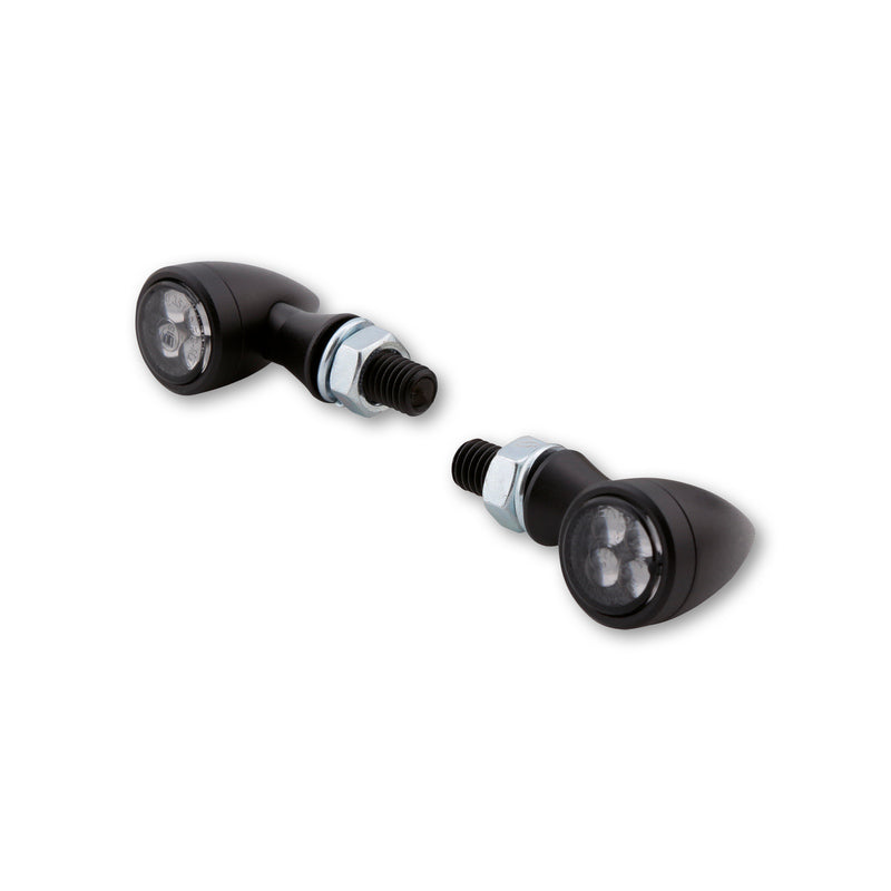LED Blinker HIGHSIDER Smart Sixteen-Bullet, Schwarz, Getönt, E-geprüft