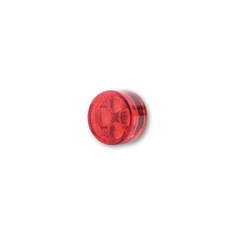 LED-Rücklicht Modul Highsider Smart Sixteen, Glas Rot, E-geprüft, Ø 16 mm