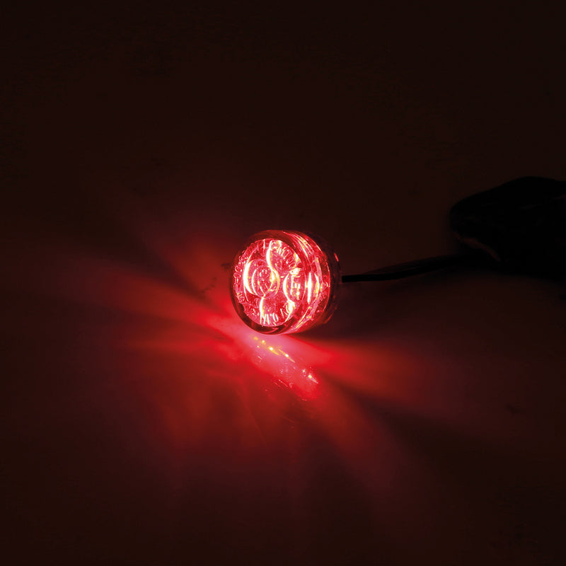 LED-Rücklicht Modul Highsider Smart Sixteen, Glas Rot, E-geprüft, Ø 16 mm