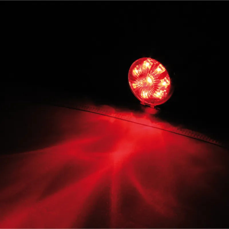 LED-Rücklicht Highsider Smart Bates Style, Schwarz / Chrom, Glas Rot, E-geprüft
