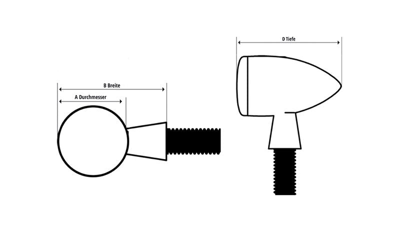 LED-Blinker Module mit Rück- & Bremslicht Highsider Smart Shorty 2 Pro getönt
