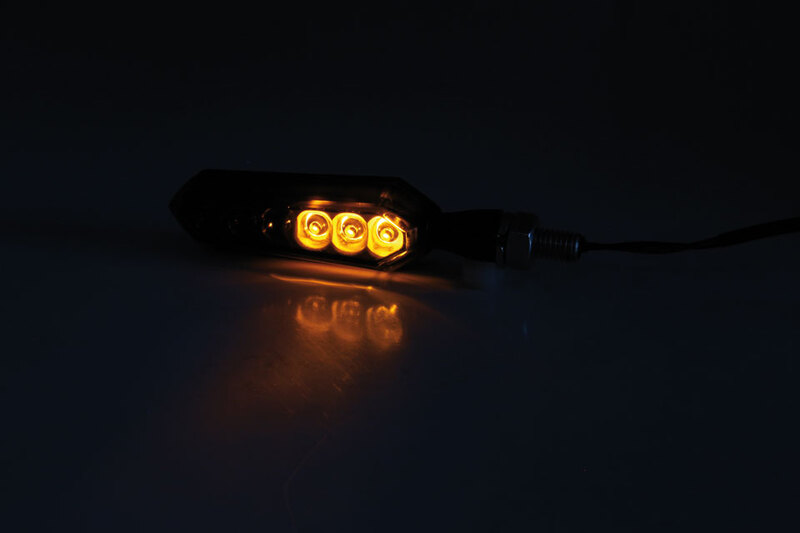 LED Lauflicht-Blinker Highsider Smart Sora, Schwarz, Glas Getönt, E-geprüft