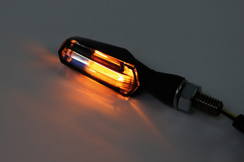 LED-Blinker mit Positionslicht Highsider Smart Scuro schwarz, Getönt, E-geprüft