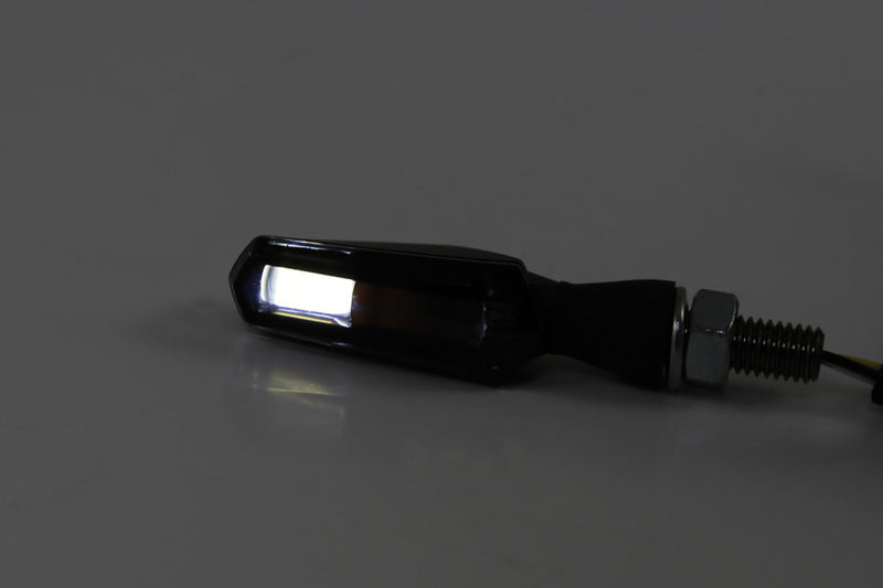 LED-Blinker mit Positionslicht Highsider Smart Scuro schwarz, Getönt, E-geprüft