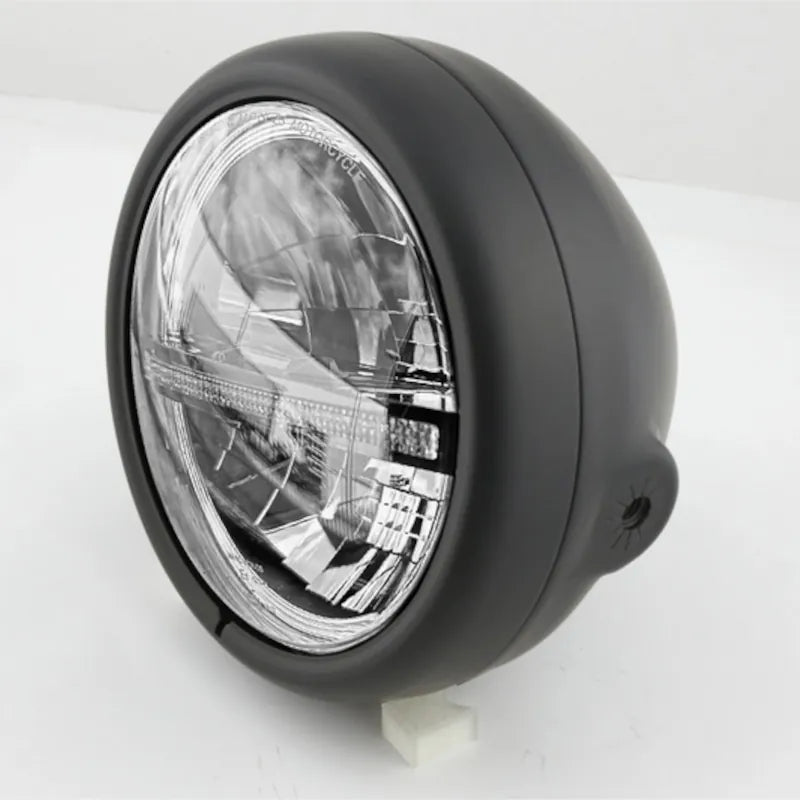 LED-Scheinwerfer 5 3/4 Zoll Highsider Pro Pecos Typ 12, Mattschwarz, Seitlich