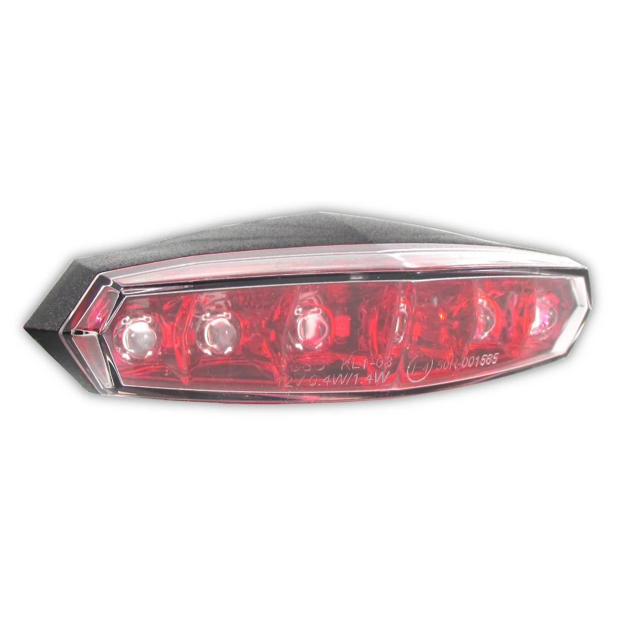 LED-Rücklicht Koso Mini schwarz, Klar/Rot, 100x32 mm, E-geprüft, 12V/0,4W
