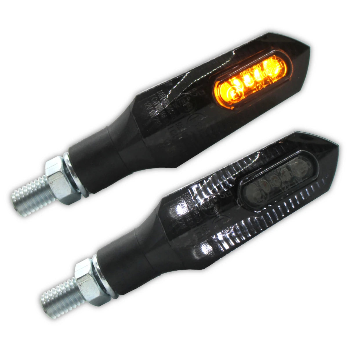 LED-Blinker mit Positionslicht Progress-Line Force 2in1 schwarz, E-geprüft