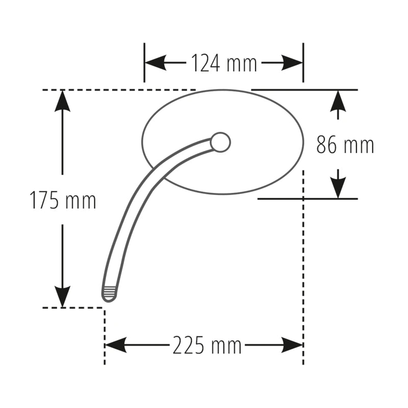 Lenkerspiegel Paar Highsider Pro Wave, Aluminium, E-geprüft, M10 Gewinde