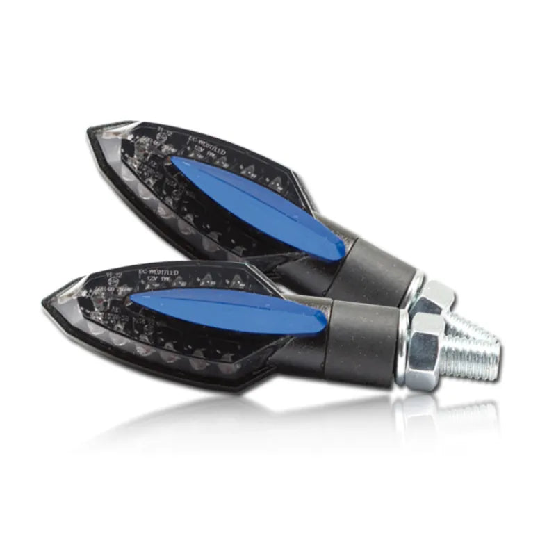 LED-Blinker Progress-Line Sliver schwarz, Getönt, E-geprüft, Blende Alu