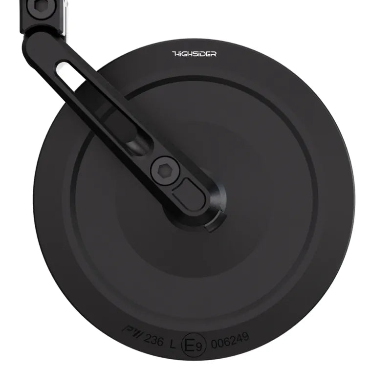 Lenkerendenspiegel Highsider Pro Montana-Slim, Schwarz, E-geprüft, Ø 22-30 mm