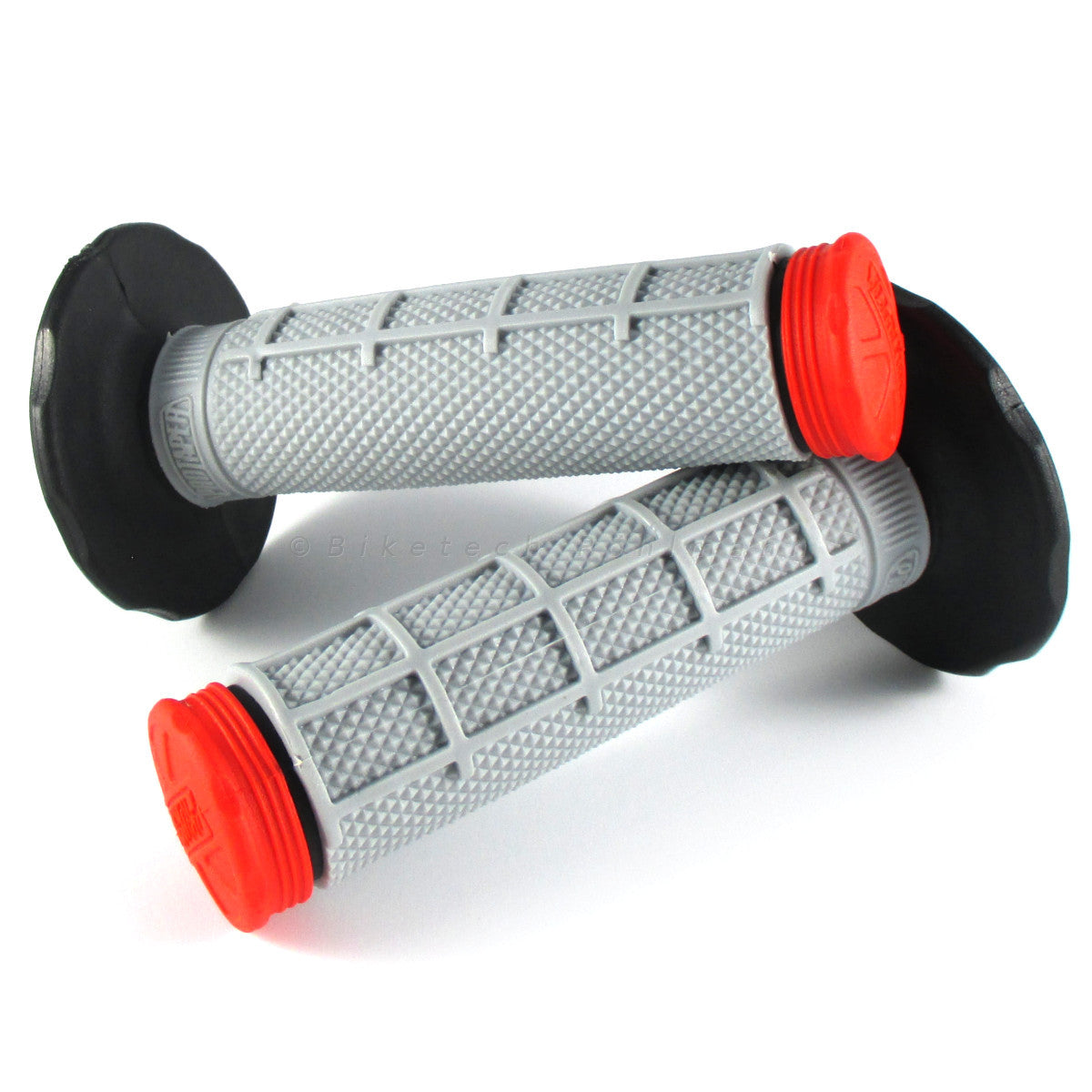 Lenkergriffe TRI DENSITY Half Waffle, rot, für MX Lenker