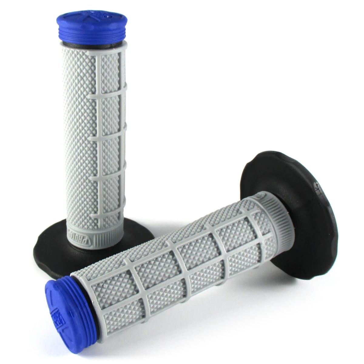 Lenkergriffe TRI DENSITY Half Waffle, Blau, für MX Lenker