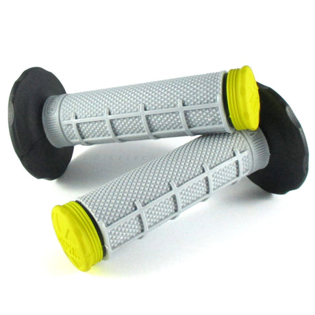 Lenkergriffe TRI DENSITY Half Waffle, gelb, für MX Lenker