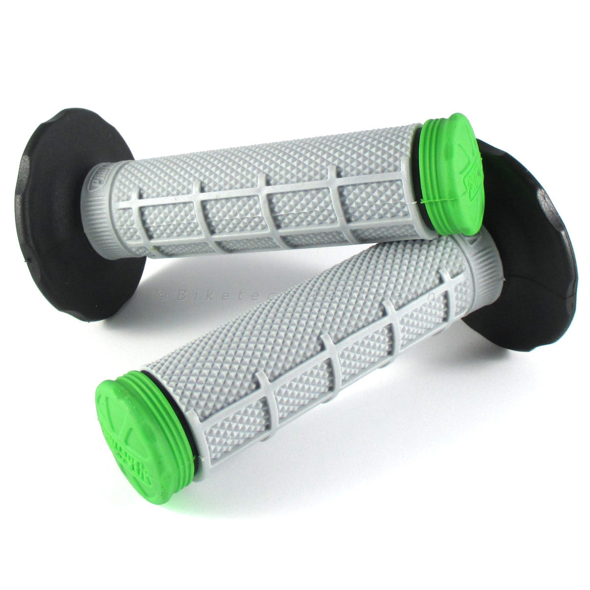 Lenkergriffe TRI DENSITY Half Waffle, grün, für MX Lenker