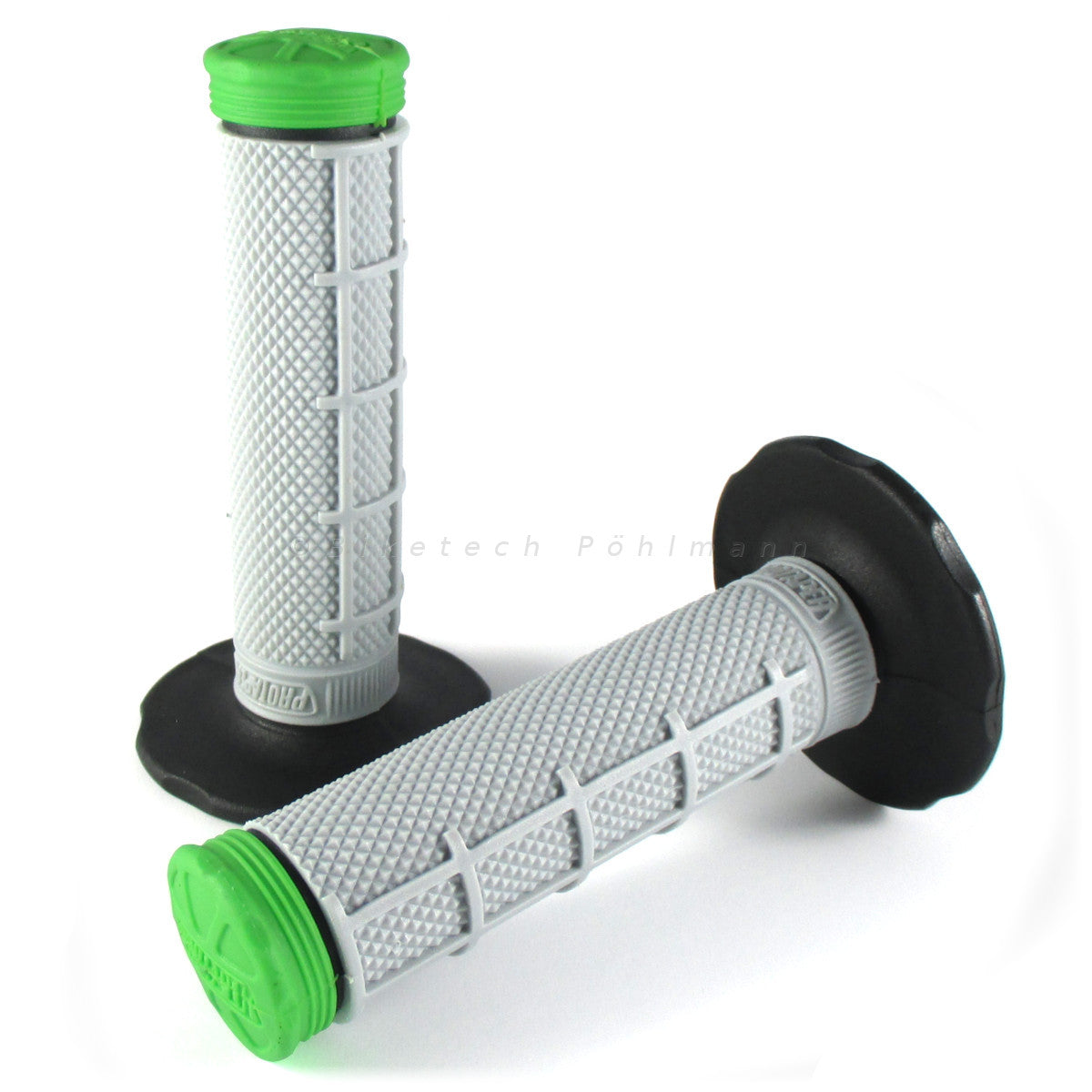 Lenkergriffe TRI DENSITY Half Waffle, grün, für MX Lenker