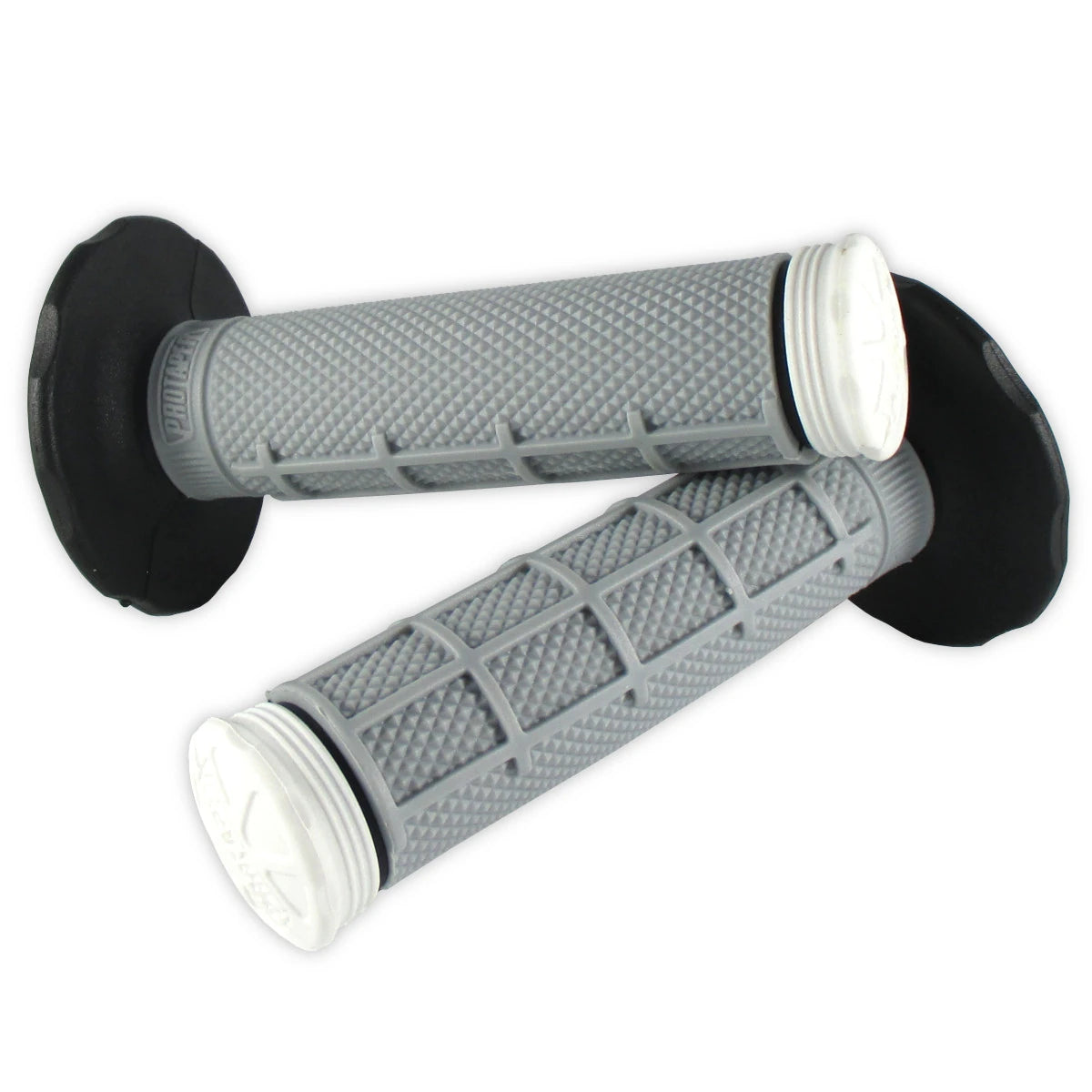 Lenkergriffe TRI DENSITY Half Waffle, Weiß, für MX Lenker