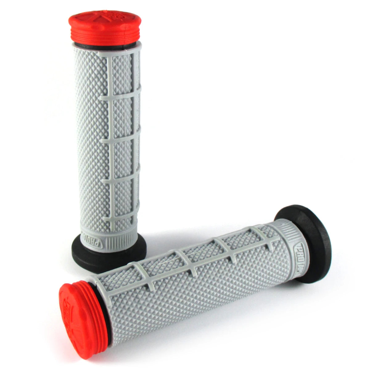 Lenkergriffe TRI DENSITY Half Waffle, Rot, für Quad & ATV Lenker
