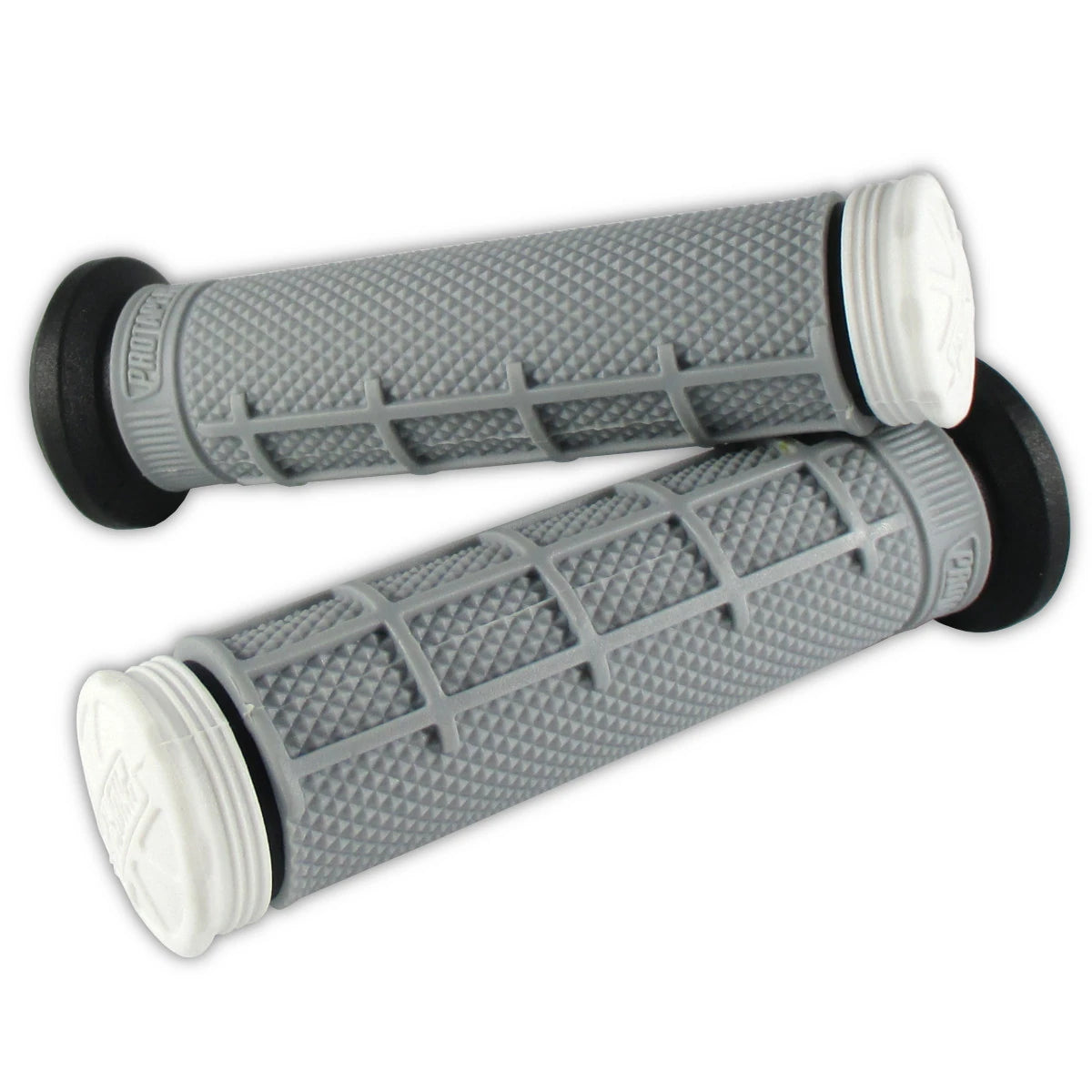 Lenkergriffe TRI DENSITY Half Waffle, Weiß, für Quad & ATV Lenker