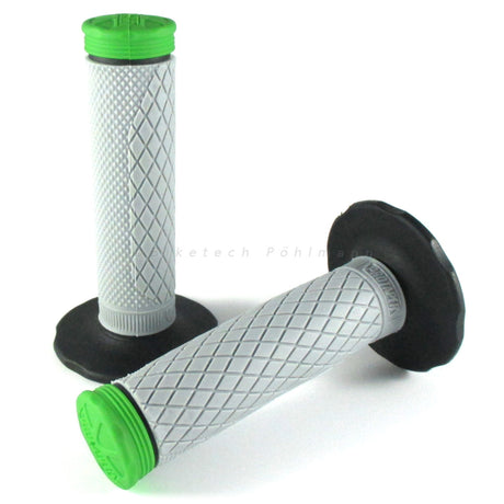 Lenkergriffe TRI DENSITY Full Diamond, grün, für MX Lenker